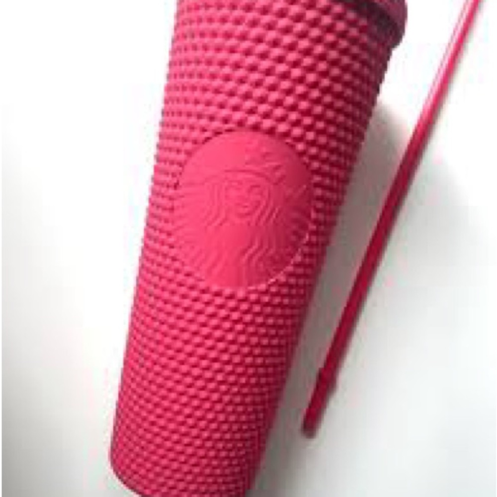 Starbucks Pink Textured Tumbler with Straw